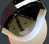 CA ALL DAY Brown Snapback hat (Orange/White)