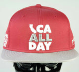 CA ALL DAY "Wine" Snapback hat (Grey/White)